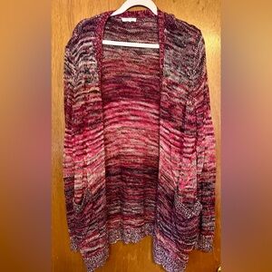 Maurices | Pink and Blue Knit Cardigan Sweater | Size XL